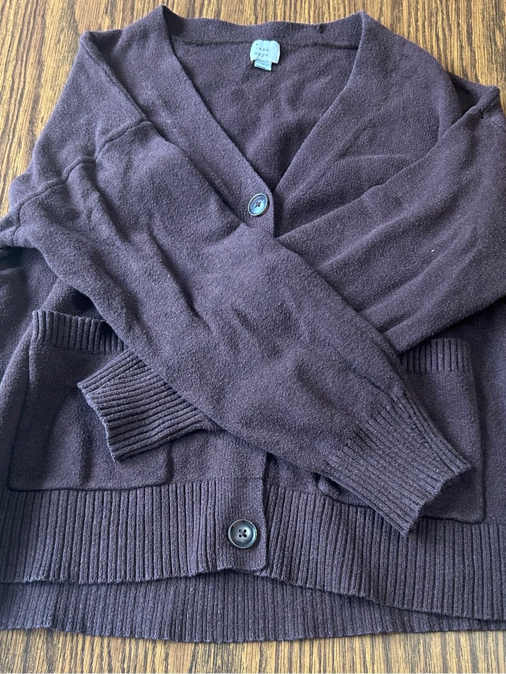 Men's V-Neck Button Cardigan Sweater - Dark Brown